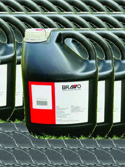 Bravo sublimation ink container with the Bravo label